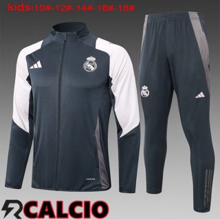 Insieme Tuta Calcio - Giacca Real Madrid Bambino Grigio 2024/2025