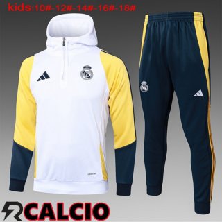 Giacca Con Cappuccio Tuta Calcio Real Madrid Bambino Bianco 2024/2025
