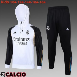 Giacca Con Cappuccio Tuta Real Madrid Bambino Bianco 2024/2025