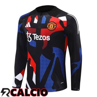Felpa Allenamento Manchester United Nero Rosso 2024/2025