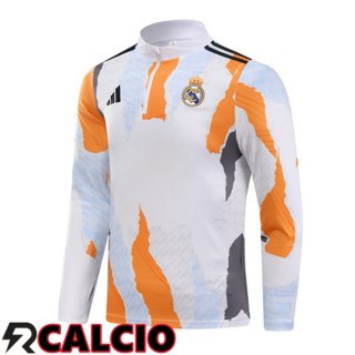 Felpa Allenamento Real Madrid Bianco Giallo 2025/2026