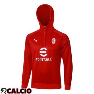 Felpa Con Cappuccio AC Milan Rosso 2024/2025