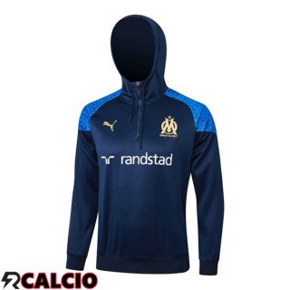 Felpa Con Cappuccio Marsiglia OM Blu Reale 2024/2025