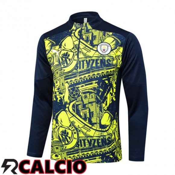 Felpa Allenamento Manchester City Verde Blu Reale 2024/2025