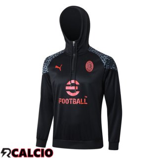 Felpa Con Cappuccio AC Milan Nero 2024/2025