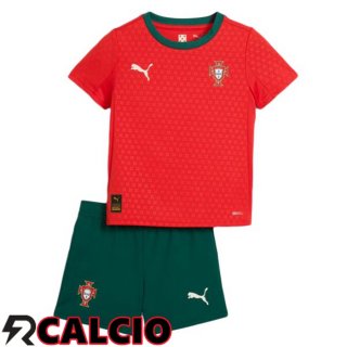 Prima Maglia Portogallo Bambino Rosso 2025/2026