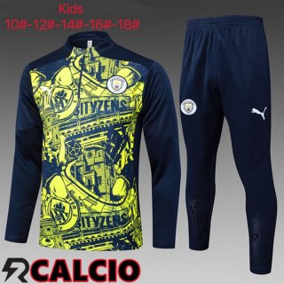 Insieme Tuta Calcio Manchester City Bambino Verde Blu Reale 2025/2026
