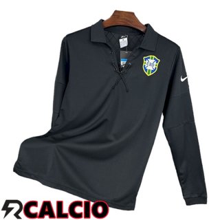 Maglia Brasile Retro Manica Lunga Edizione Speciale Nero 2004
