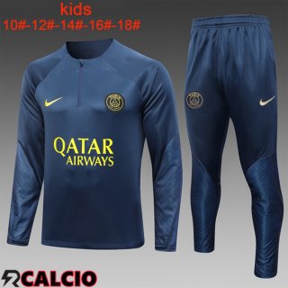 Insieme Tuta Calcio Paris PSG Bambino Blu Reale 2024/2025