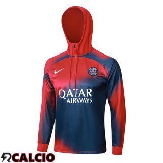Felpa Con Cappuccio Paris PSG Rosso Blu 2024/2025