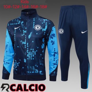 Insieme Tuta Calcio - Giacca FC Chelsea Bambino Blu Reale 2025/2026