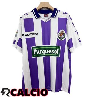 Prima Maglia Real Valladolid Retro Bianco Viola 1995-1996