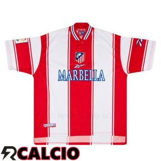 Prima Maglia Atletico Madrid Retro Bianco Rosso 1999-2000