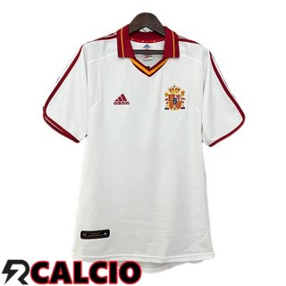Seconda Maglia Spagna Retro Bianco 2000