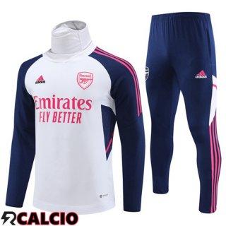 Insieme Tuta Calcio Arsenal Collo alto Bianco 2023/2024