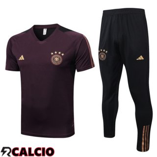 T Shirt Allenamento Germania + Pantaloni Rosso 2023/2024