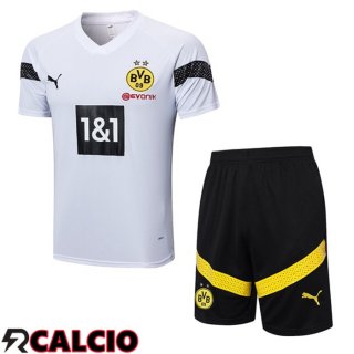 T Shirt Allenamento Dortmund BVB + Pantaloncini Bianco 2023/2024