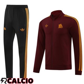 Insieme Tuta Calcio - Giacca AS Roma Rosso/Giallo/Nero 2024/2025  Insieme Tuta Calcio - Giacca AS Roma Rosso/Giallo/Nero 2024/2025
