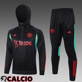 Insieme Giacca Con Cappuccio Tuta Man United Bambino Nero/Rosso/Verde 2023/2024