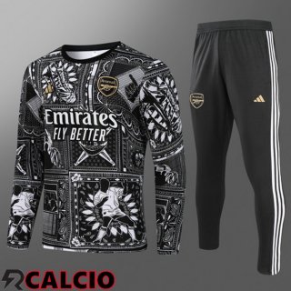 Insieme Tuta Calcio Arsenal Bambino Nero 2024/2025