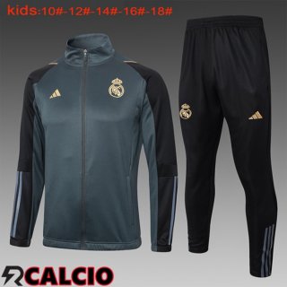 Insieme Tuta Calcio - Giacca Real Madrid Bambino Nero 2024/2025