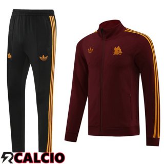Insieme Tuta Calcio - Giacca AS Roma Rosso 2024/2025  Insieme Tuta Calcio - Giacca AS Roma Rosso 2024/2025