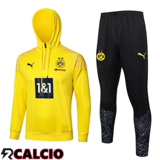 Insieme Giacca Con Cappuccio Tuta Dortmund Giallo/Nero 2024/2025