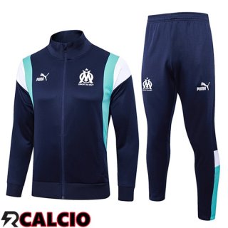 Insieme Tuta Calcio - Giacca Marsiglia Blu Navy 2023/2024
