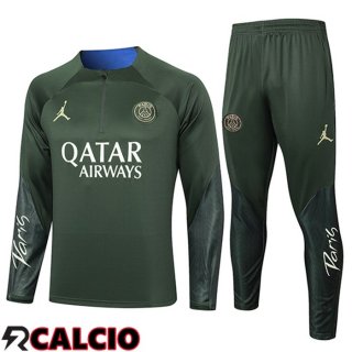 Insieme Tuta Calcio Jordan PSG Verde 2024/2025