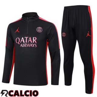 Insieme Tuta Calcio PSG Nero/Rosso 2024/2025