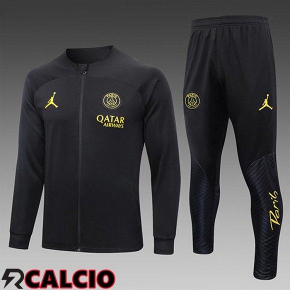 Insieme Tuta Calcio - Giacca Jordan PSG Bambino Nero 2023/2024