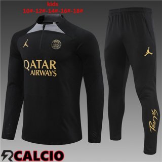 Insieme Tuta Calcio Paris PSG Bambino Nero 2024/2025