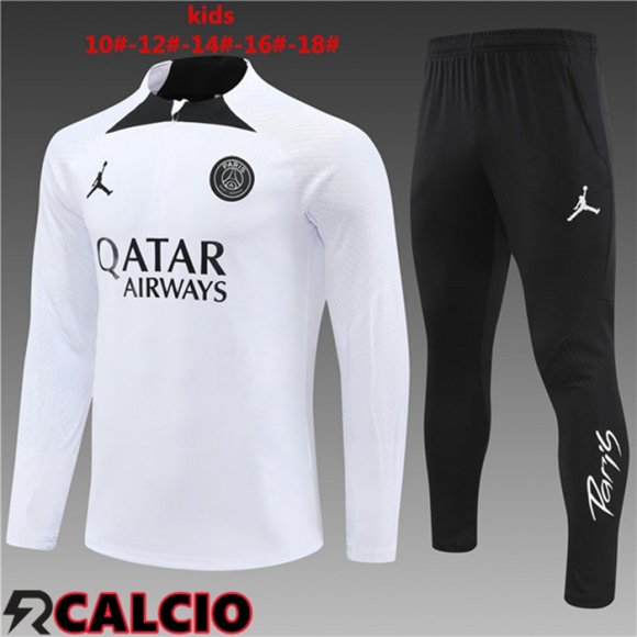 Insieme Tuta Calcio Paris PSG Bambino Bianco 2024/2025