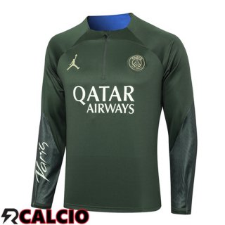 Felpa Allenamento JORDAN Paris PSG Verde 2024/2025