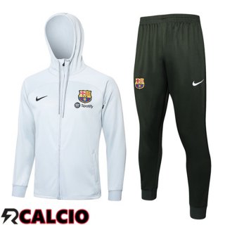 Tuta Calcio - Giacca A Vento FC Barcellona Bianco 2024/2025