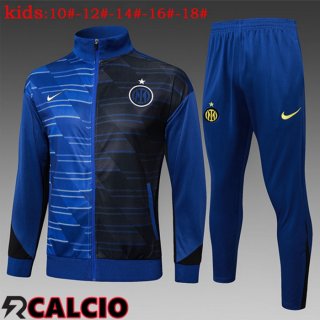 Insieme Tuta Calcio - Giacca Inter Milan Bambino Blu Reale 2025/2026