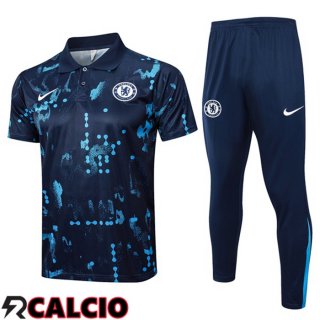 Insieme Polo FC Chelsea + Pantaloni Blu Reale 2025/2026