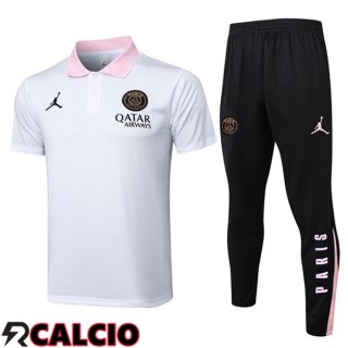Insieme Polo Jordan Paris PSG + Pantaloni Bianco 2025/2026