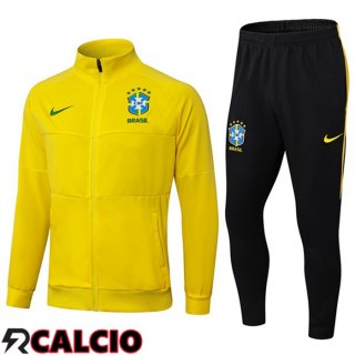 Insieme Tuta Calcio - Giacca Brasile Giallo 2025/2026