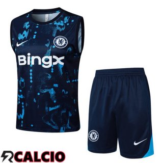 Canotta Allenamento FC Chelsea + Pantaloncini Blu Reale 2025/2026