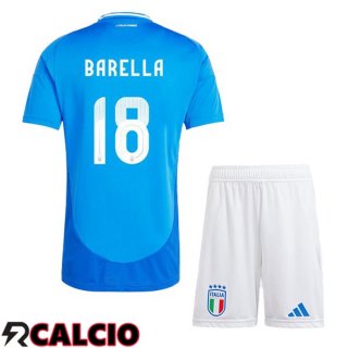 Maglia Italia (BARELLA 18) Bambino Prima Blu UEFA Euro 2024