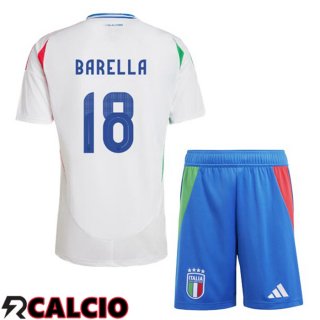 Maglia Italia (BARELLA 18) Bambino Seconda Bianco UEFA Euro 2024