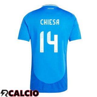 Maglia Italia (CHIESA 14) Prima Blu UEFA Euro 2024