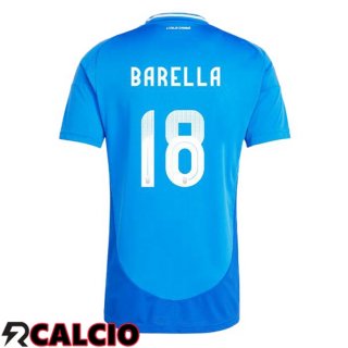 Maglia Italia (BARELLA 18) Prima Blu UEFA Euro 2024