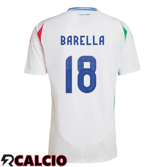 Maglia Italia (BARELLA 18) Seconda Bianco UEFA Euro 2024  Maglia Italia (BARELLA 18) Seconda Bianco UEFA Euro 2024