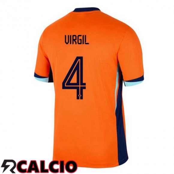 Maglia Paesi Bassi (VIRGIL 4) Prima Arancia UEFA Euro 2024