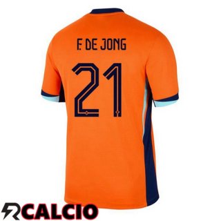 Maglia Paesi Bassi (F. DE JONG 21) Prima Arancia UEFA Euro 2024