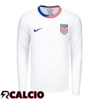 Maglie Calcio USA Prima Manica Lunga Bianco 2024/2025