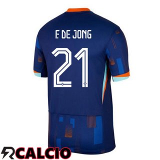 Maglia Paesi Bassi (F. DE JONG 21) Seconda Blu Reale 2024/2025
