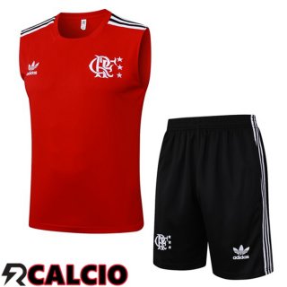 Canotta Allenamento Flamengo + Pantaloncini Rosso 2025/2026